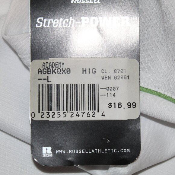 Russell Athletic Stretch-Power Vintage early 2000s BNWT green and white tank L - Picture 7 of 7